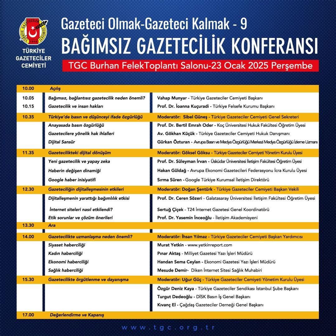 23 Ocak 2025 Perşembe Günün Konferansı 