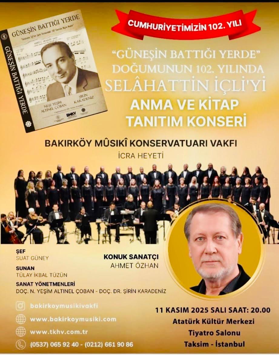 11 Kasım 2025 Salı Selahattin İçli’yi Anma Konseri