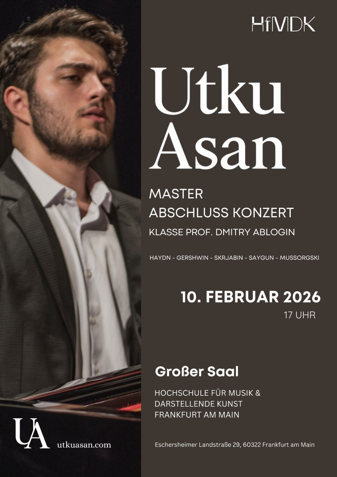 10 Şubat 2026 Salı Utku Asan Konseri