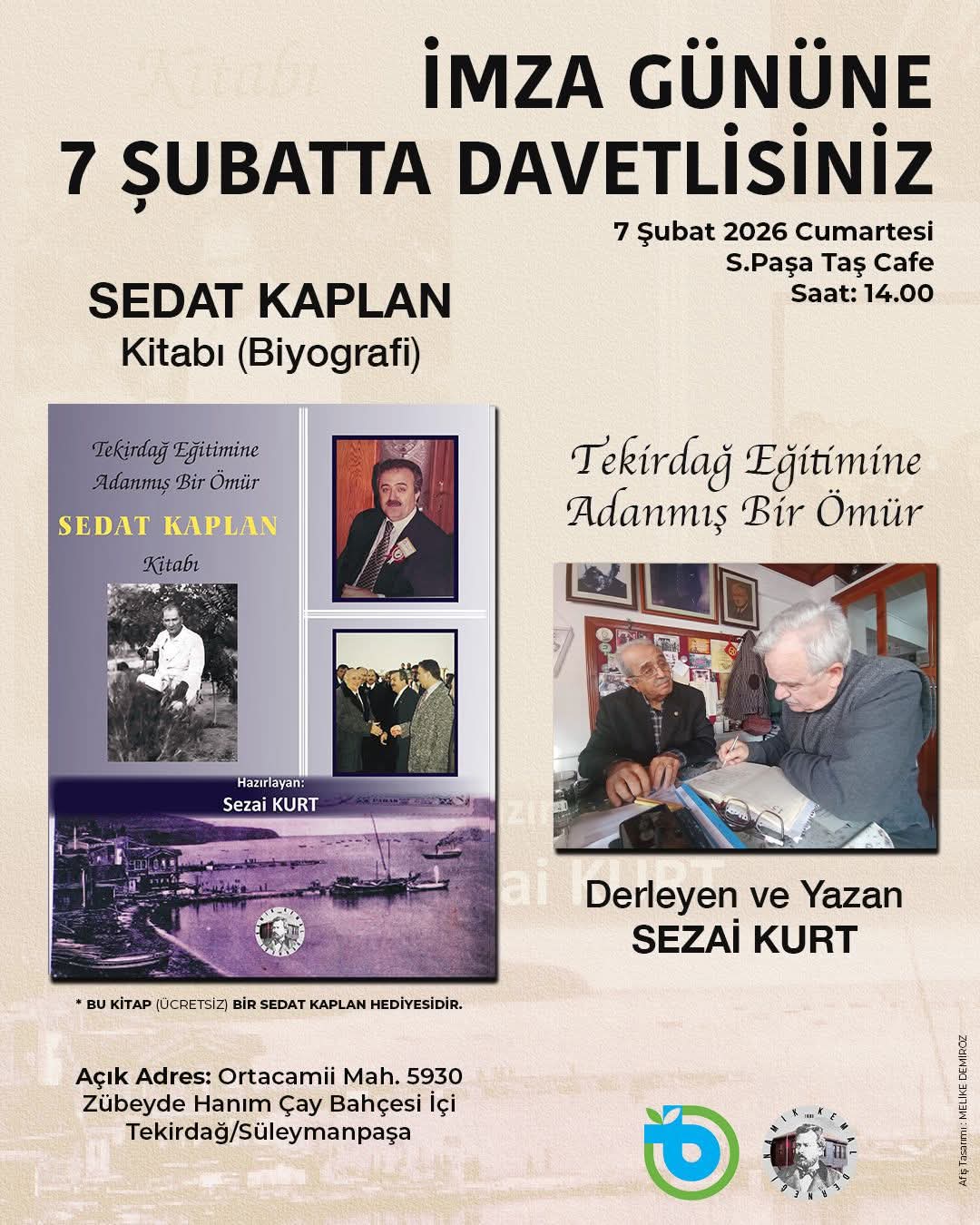 Tekirdağ’da Sedat Kaplan’dan İmza Günü