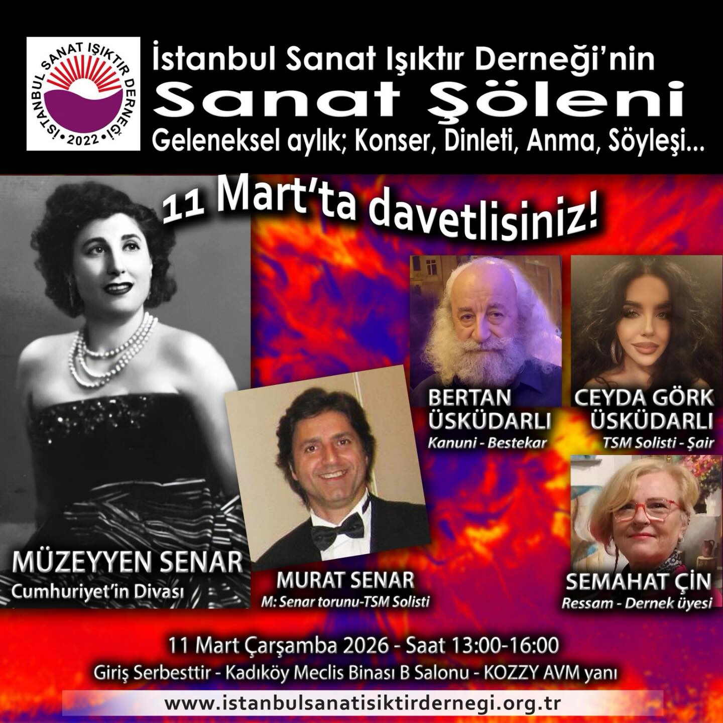 11 Mart 2026 Çarşamba Sanat Şöleni