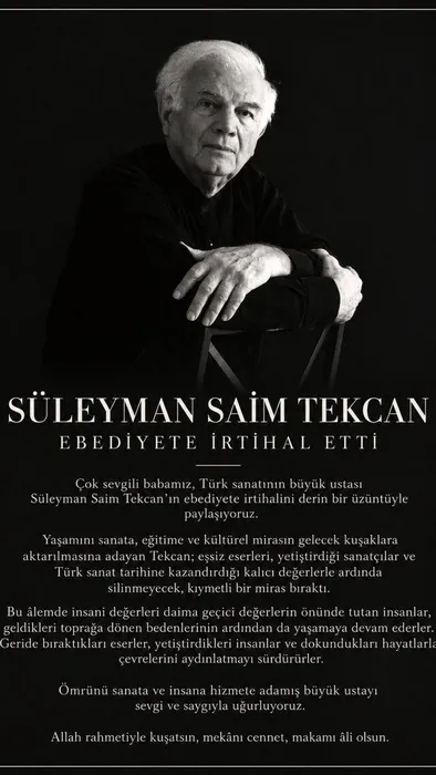 Süleyman Saim Tekcan Vefat Etti